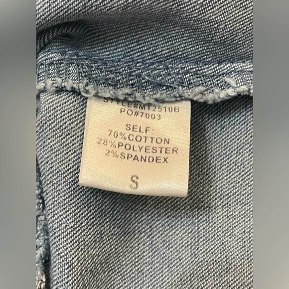 Denim Diva~ Puff Sleeves ~ Bustier Top ~ Small - Picture 15 of 15